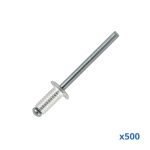 Penn Elcom - Gegroefde rivetten 4 x 12 mm (500stuks)