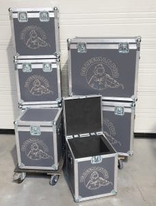 flightcase met logo graveren