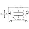 Penn Elcom 2341AL maattekening aluminium opbouwhandgreep