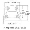 Penn Elcom 2457 technische tekening met maatvoering