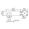 Penn Elcom LE-2698 – officiële technische tekening met maatvoering