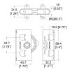 Penn Elcom 9280M en 9280F technische systeemtekening met maatvoering
