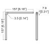 Penn Elcom 9608 technische tekening met benen van 157 mm en zeskant 7,9 mm