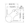 C0650Z technische tekening met afmetingen en bevestigingsgaten