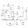 Penn Elcom C0675/30 technische tekening met maatvoering en montagegaten