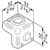 Penn Elcom C1214 technische tekening met maatvoering en montagegaten