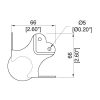 Penn Elcom C1339/30Z technische tekening met maatvoering en montagegaten