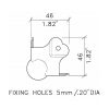 Penn Elcom C1344Z technische tekening met maatvoering en montagegaten