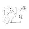 Penn Elcom C1377/01 technische tekening met maatvoering en montagegaten
