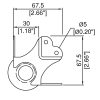 Penn Elcom C1377/31Z juiste maattekening female stapelbolhoek met 30mm verzet