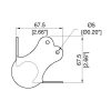 Penn Elcom C1377Z technische tekening met maatvoering en montagegaten