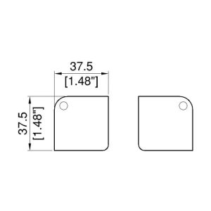 Penn Elcom C7079Z technische tekening met maatvoering en montagegaten