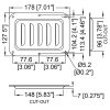 Penn Elcom D0536/07Z technische tekening met maatvoering en montagegaten