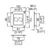 Penn Elcom D0947Z technische tekening met maatvoering en montagegaten