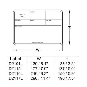 Penn Elcom D2116L technische tekening met maatvoering