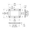 Penn Elcom D2501-PW technische tekening met maatvoering