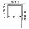 Penn Elcom E1995 maattekening U-profiel