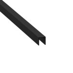 Penn Elcom E2207-2M zwart kunststof U-afdekprofiel voor plaatranden