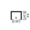 Penn Elcom E2209-2M technische tekening met maatvoering