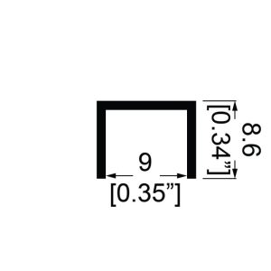 Penn Elcom E2209-2M technische tekening met maatvoering