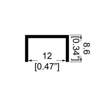 Penn Elcom E2212-2M technische tekening met maatvoering