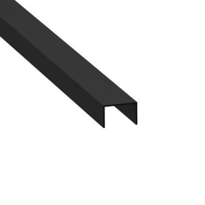 Penn Elcom E2212-2M zwart kunststof U-afdekprofiel voor plaatranden
