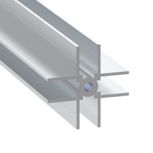Penn Elcom E4009-2M aluminium vierwegverdeelprofiel voor vakverdelingen