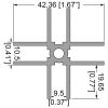 Penn Elcom E4009-2M technische tekening met maatvoering