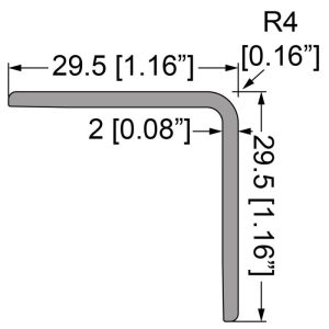 Penn Elcom EG-0106-2M technische tekening met maatvoering