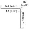 Penn Elcom EG-0121-2M technische tekening met maatvoering