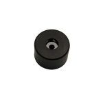 Penn Elcom F1686/25 zwarte ronde rubbervoet met geïntegreerde stalen ring