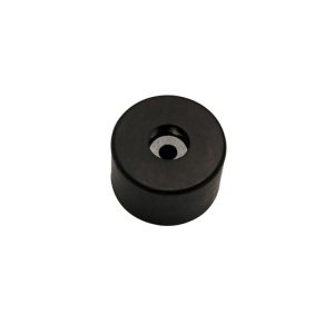 Penn Elcom F1686/25 zwarte ronde rubbervoet met geïntegreerde stalen ring