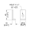 Penn Elcom G0710 technische serietekening met maatvoering
