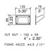 Penn Elcom H1006 technische tekening met maatvoering