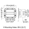 Penn Elcom H1017 technische tekening met maatvoering