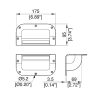 Penn Elcom H102490 technische tekening met maatvoering