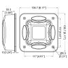 Penn Elcom H1028 technische tekening met maatvoering