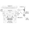 Penn Elcom H1053Z technische tekening met maatvoering