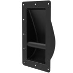 Penn Elcom H1070 zwarte stalen inbouwhandgreep met vaste greepstang