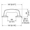 Penn Elcom H1430 technische tekening met actuele maatvoering