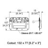 Penn Elcom H7149Z technische tekening met maatvoering