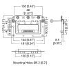 Penn Elcom H7151S technische tekening met maatvoering