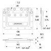 Penn Elcom H7165/10Z technische tekening met maatvoering