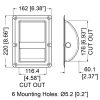 Penn Elcom H8805/06 technische tekening met maatvoering