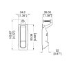 Penn Elcom L0350 actuele technische tekening met pop-uphendel