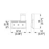 Penn Elcom L0355K technische tekening met maatvoering