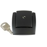 Penn Elcom L0575K zwarte koffersluiting van gegoten aluminium met sleutelslot