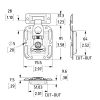 Penn Elcom L0737/28 technische tekening met maatvoering