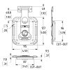 Penn Elcom L0747/50 technische tekening met maatvoering