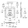 Penn Elcom L0747/57 technische tekening met maatvoering